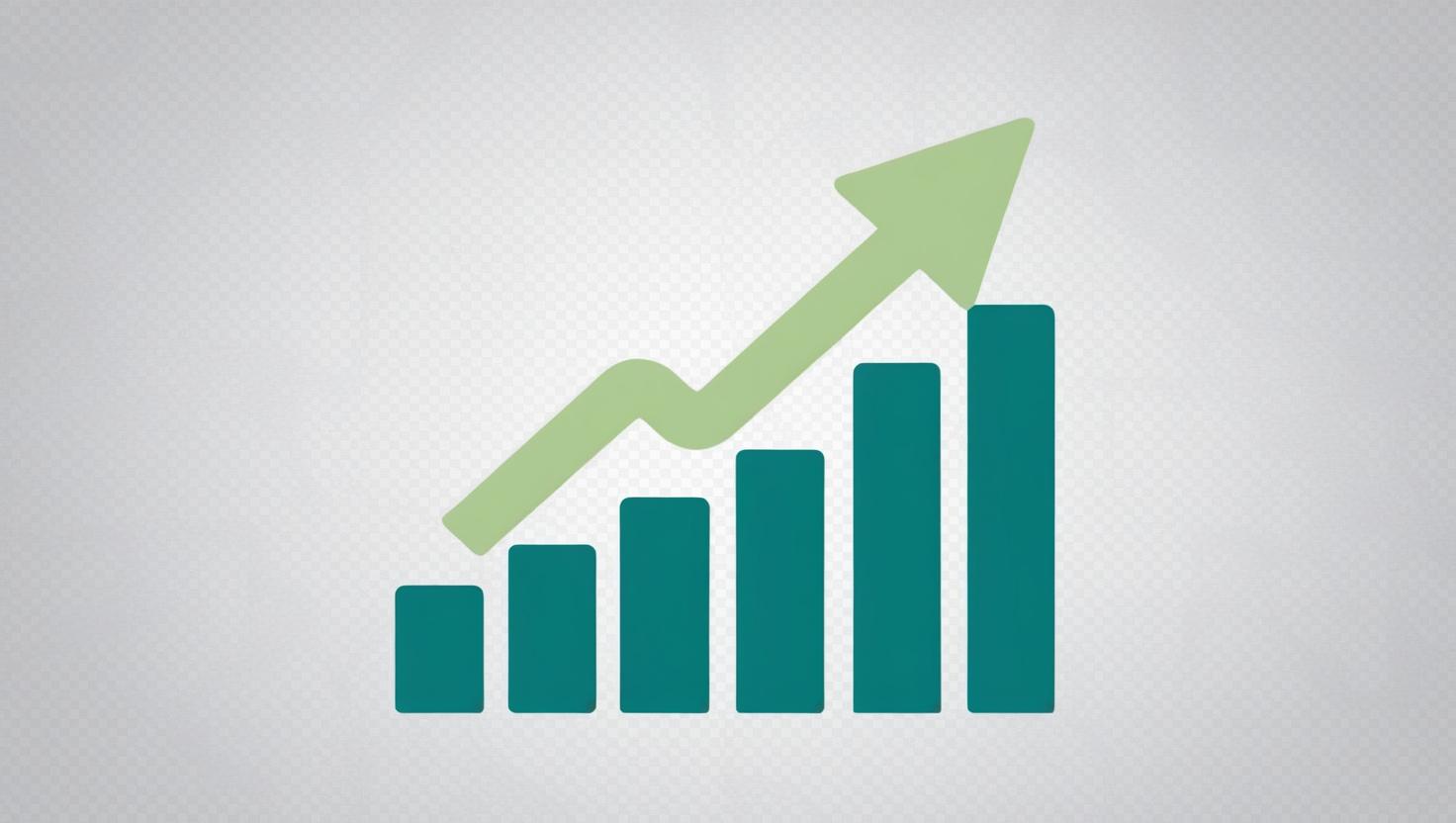 Analytics Icon - Bar Chart with Upward Arrow