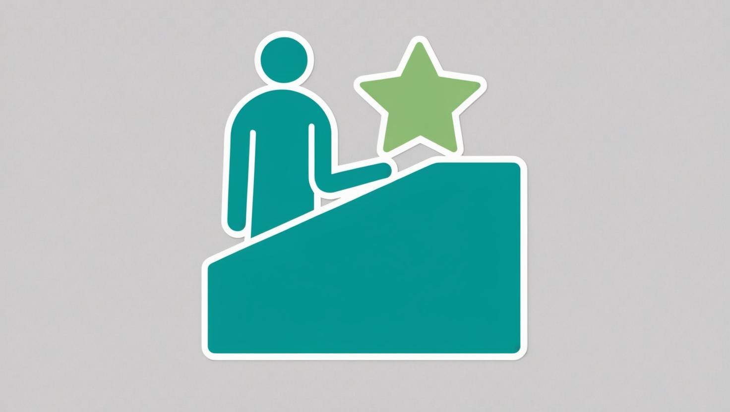 Leadership Icon - Silhouette on Podium with Star