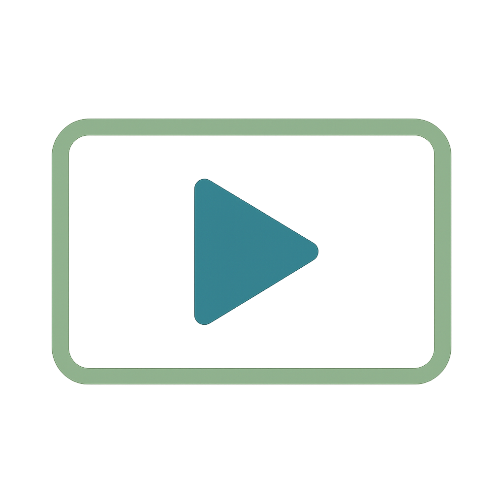 Video Icon - Play Button with Film Strip